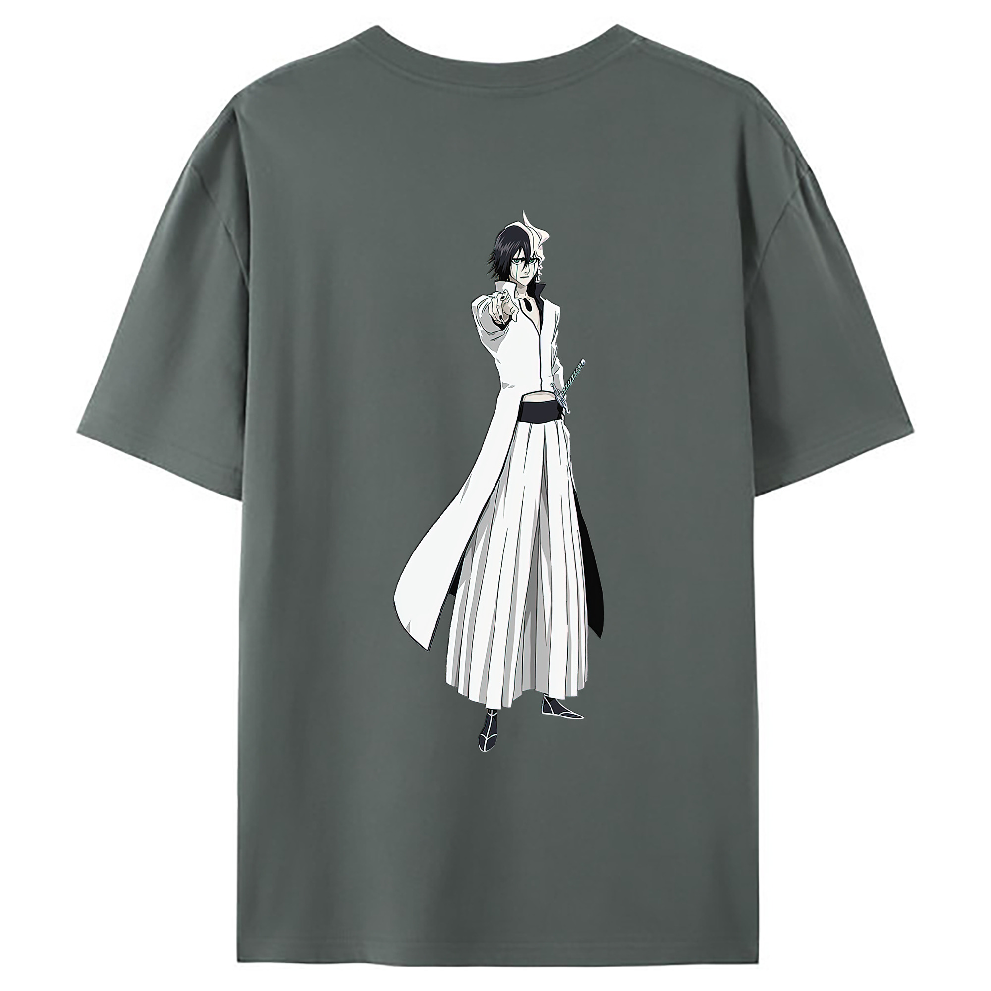 （画像用） ブリーチ ウルキオラ·シファー BLEACH Ulquiorra cifer 綿100％ メンズ半袖Tシャツ（バックプリント） 通気性